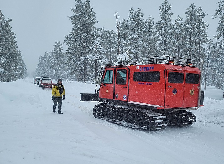 The Coconino County Search and Rescue team has responded to dozens of rescue missions this winter season, twice the number of rescues over last year. (Photo/Aaron Dick/CCSR)