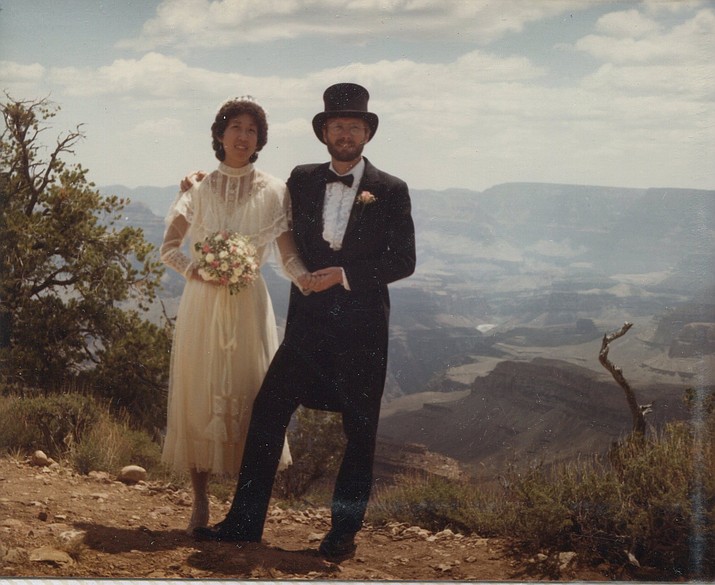 Doug and Donna Crispin were married at Shoshone Point in Grand Canyon National Park. (Photo courtesy of Doug Crispin)