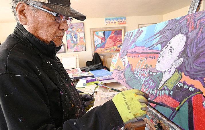Baje Whitethorne Sr. is a visual storyteller acclaimed for his colorful paintings full of life and energy. (Photo/Museum of Northern Arizona)