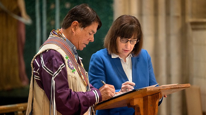 Oneida Nation Repatriation Ceremony Tuesday, February 21 in Sage Chapel with:..Martha E. Pollack, Cornell University President ...Ray Halbritter, Oneida Indian Nation representative and Oneida Nation Enterprises Chief Executive Officer...Matthew Velasco, Faculty, Department of Anthropology, College of Arts and Sciences