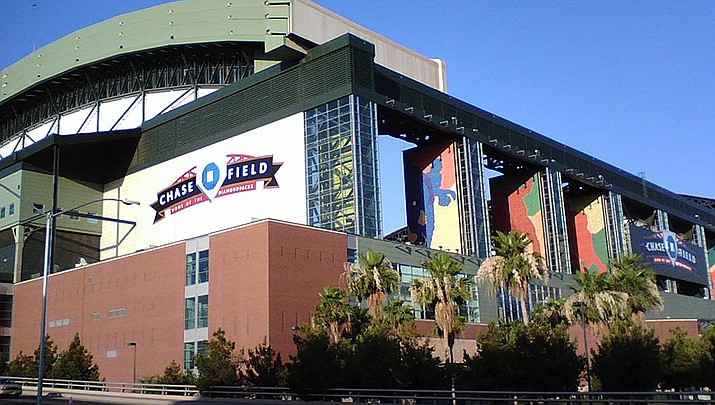 The Diamondbacks signed outfielder Corbin Carroll to a $111 million, eight-year contract. Chase Field is pictured. (Photo by Floridian, cc-by-sa-2.0, https://bit.ly/3AWYt7d)