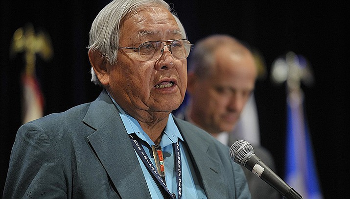 Former Navajo Nation President Peterson Zah is being remembered as an inspirational, humble leader with a passion for education and commitment to his people. Zah was honored Saturday with a funeral procession that stretched from western New Mexico into eastern Arizona.  (Photo by U.S. Department of Energy photo, public domain, https://bit.ly/3LjMwNJ)