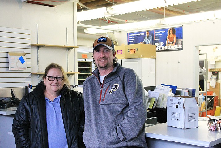 Employee Jennifer Cousino and Postmaster Mitch Stoffel look forward to the renovations to come at the Williams Post Office. (Summer Serino/WGCN)