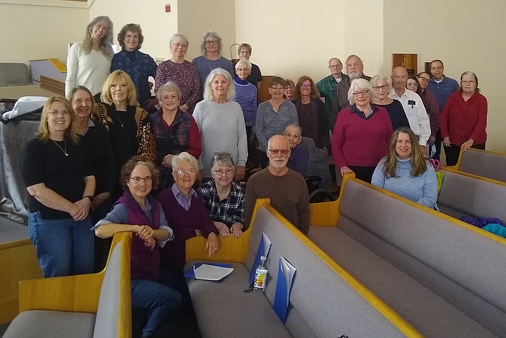 Quad-City Interfaith Choir after rehearsal at Trinity Presbyterian Church in Prescott. (Courtesy)