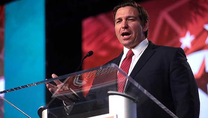 Former U.S. President Donald Trump and Florida Gov. Ron DeSantis are the leading contenders for the Republican nomination for the 2024 presidential election. DeSantis is pictured. (Photo by Gage Skidmore, cc-by-sa-2.0, https://bit.ly/3eC4omW)