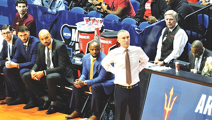 Coach Bobby Hurley and his No. 2 seeded Arizona Wildcats were upset by No. 15 Princeton in the first round of the NCAA men’s basketball tournament. (Photo by SneakinDeacon, cc-by-sa-2.0, https://bit.ly/3heYUvY)
