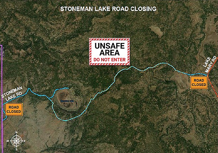 Due to running water and muddy conditions from recent rain and snowmelt, Stoneman Lake Road between I-17 and Lake Mary Road is currently closed.