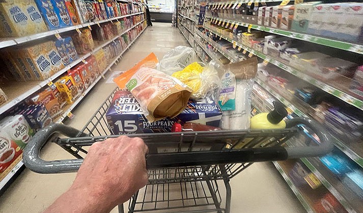 Typically around 15% of Cottonwood’s sales tax collections, the tax on grocery items ranged up to 18% in February. (VVN/Vyto Starinskas)
