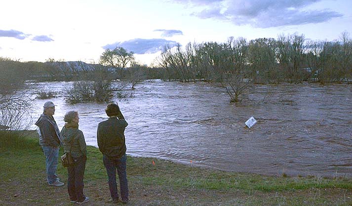 The Verde River at Rezzonico Family Park in Camp Verde at sunset March 22, 2023. (VVN/Raquel Hendrickson)