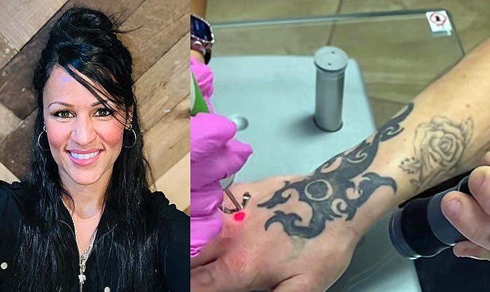 Owner of Laser You Lovely Candice McCoy helps former inmates re-enter the job market by removing tattoos through a state program. (Courtesy/Candice McCoy)