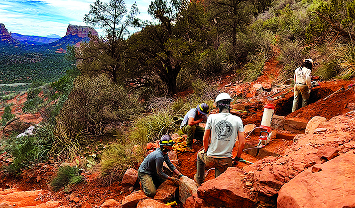 A key partner: American Conservation Experience youth crew. (Courtesy of the Red Rock Trail Fund)
