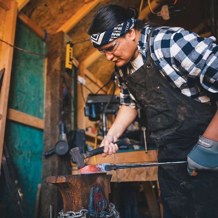 Cody Artis is paving the way for Indigenous blacksmiths. (Photo/AWade Adaka)