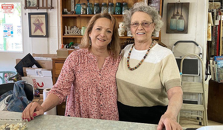 J&J Antiques co-owners Joyce Driscoll (left) and Joan Cerny. (VVN/Paige Daniels)