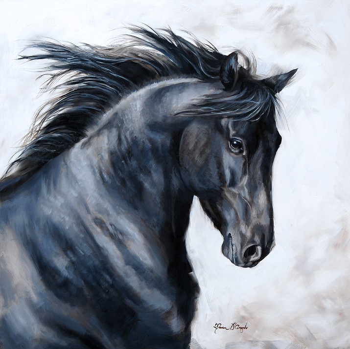 Obsidian by Marcia D'Angelo, 30 x 30 oil. (Courtesy/ Mountain Trails Gallery)