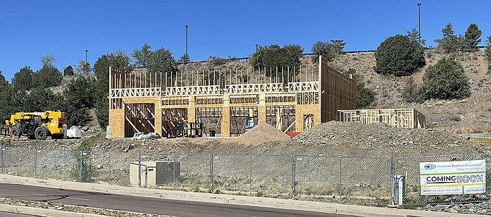 The Christian Brothers Automotive Repair shop under construction on Lee Boulevard in Prescott. (Jim Wright/Courier)