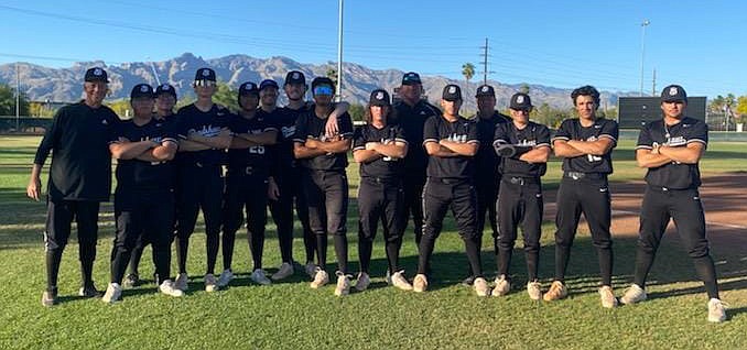 Bradshaw Mountain baseball takes a team photo after defeating Salpointe Catholic 12-2 in a state playoff game on Saturday, May, 2023, Tucson. (Bradshaw Mountain baseball/Courtesy)