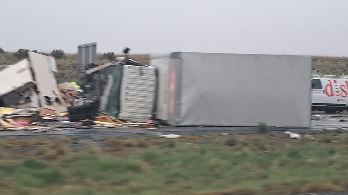 At approximately 2:20 p.m. on May 19, 2023, CAFMA was dispatched to a motor vehicle accident with injuries involving a box truck and a motor home towing a trailer that occurred at Fain and Robert roads in Prescott Valley. (Debra Winters/Courier)