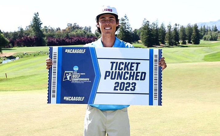 Loyola Marymount University (LMU) golfer Riley Lewis, who is a Prescott native, has advanced to the 2023 Division I Men’s Golf Championships following his three-hole playoff win on Wednesday, May 17, 2023. (Loyola Marymount Athletics/Courtesy)