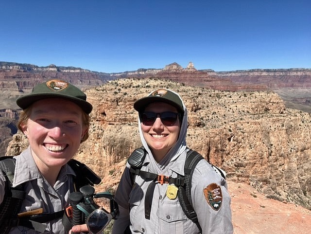 Ceili Brennan and Kate Hensel have returned for another season as Canyon District Interpretation Rangers. (Photo/NPS)