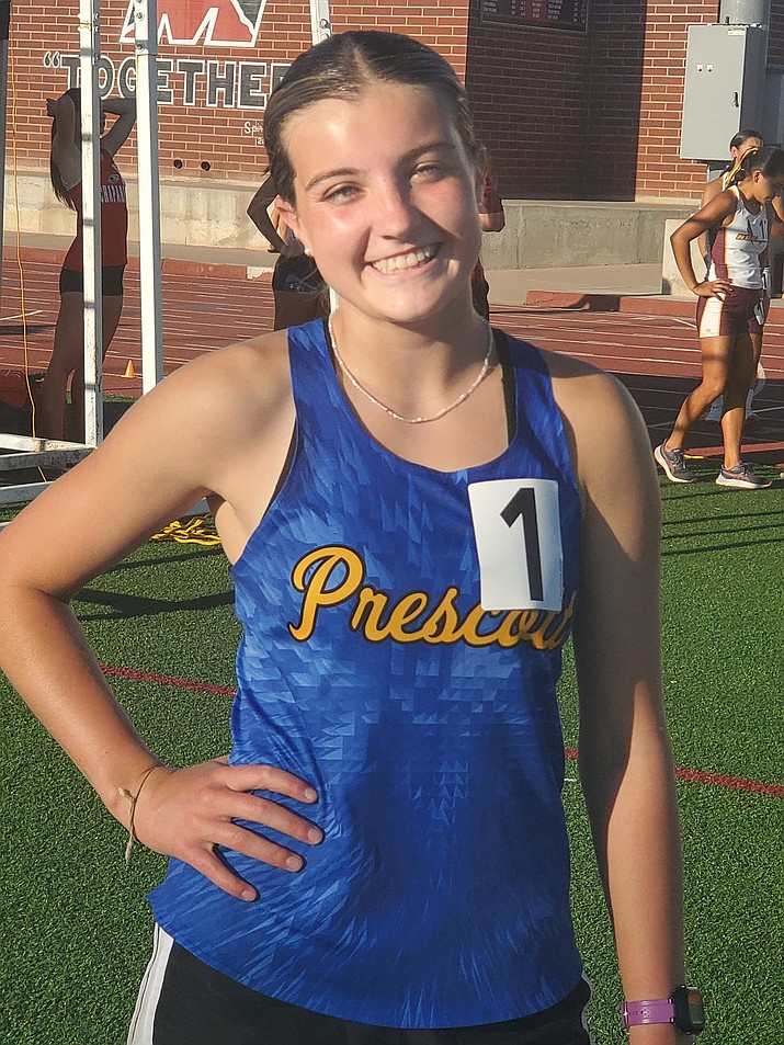 Rylee Hobson, a sophomore on the Prescott track and field team, finished 14th overall in the Heptathlon at the Arizona Open Division meet from Friday, May 19, to Saturday, May 20.(Prescott Athletics/Courtesy)