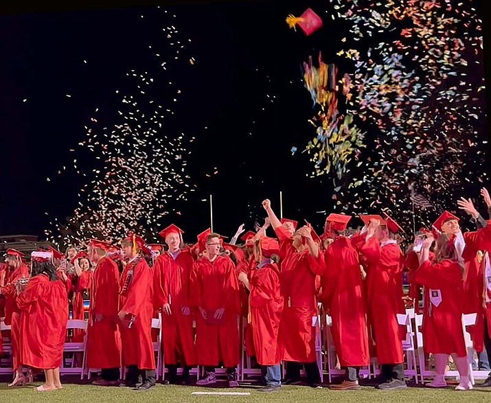 The Marauder family graduated 270 students on the Mingus High School football field on Friday, May 26, 2023. Visit VerdeNews.com for a photo gallery. (VVN/Vyto Starinskas)