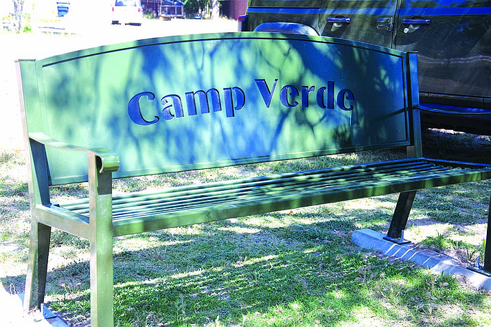 Park benches installed at Verde Lakes Community Park (VVN/ Paige Daniels)