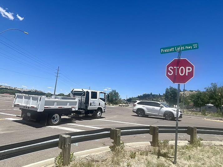 A new traffic signal is being proposed for the corner of Prescott Lakes Parkway and Sundog Ranch Road in east Prescott – one of two new signals that are currently under review by the city. (Cindy Barks/Courier)