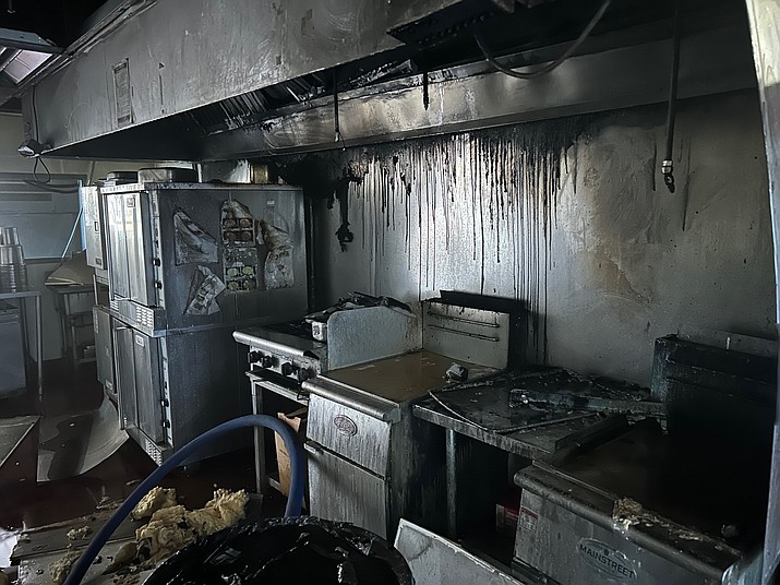 The aftermath of a kitchen fire that occurred at the Prescott Golden Corral on Monday morning, June 5, 2023. (Prescott Fire Department/Courtesy)