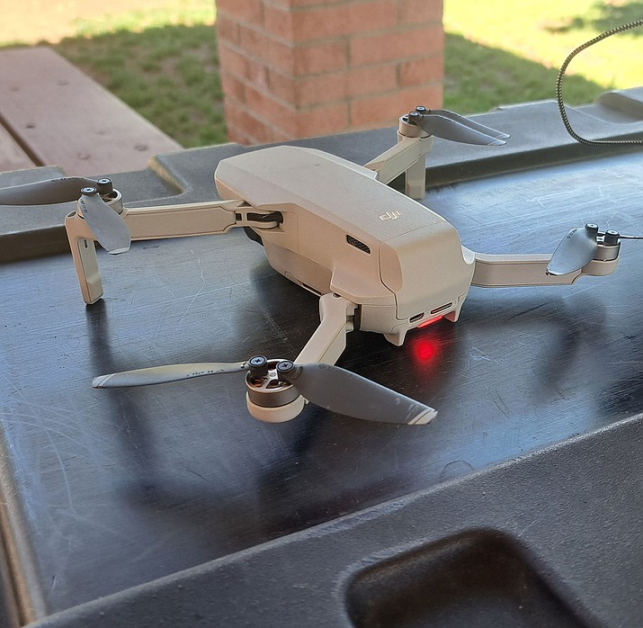 Pictured is a Mavic Mini, one of the two drones that the Prescott Valley Police Department utilizes. (Debra Winters/Courier)