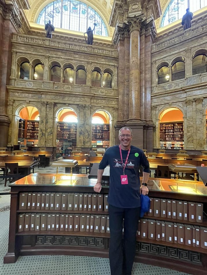 HUSD Superintendent John Pothast in the Library of Congress. (HUSD/Courtesy)