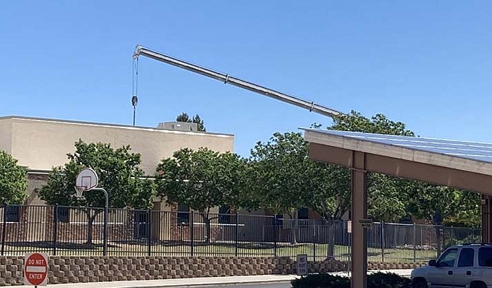 HVAC units being installed at Camp Verde Elementary School May 25, 2023. (Courtesy/Steve Hicks)