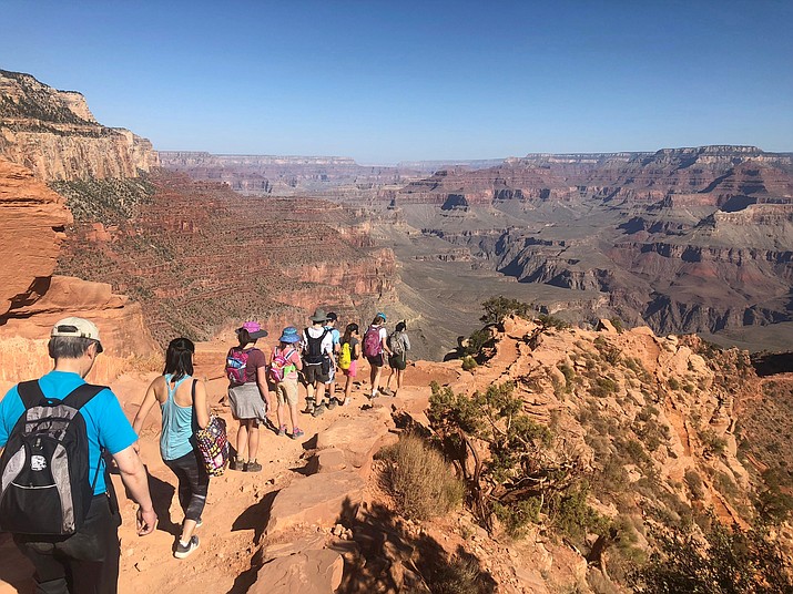 Hikers on the South Kaibab Trail, as well as all other below-the-rim trails, should be prepared for summer's soaring temperatures. (Photo/NPS)