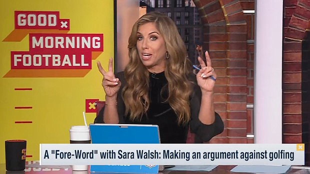 GLENDALE, AZ - SEPTEMBER 20: Fox Sports sideline reporter Sara Walsh looks  on before the NFL football game between the Washington Football Team and  the Arizona Cardinals on September 20, 2020 at