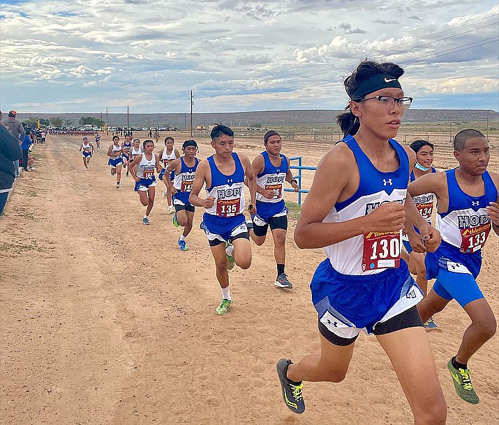 Hopi High School cross country team competes in 2021. (Photo/Hopi High School /Aiyana Talas)