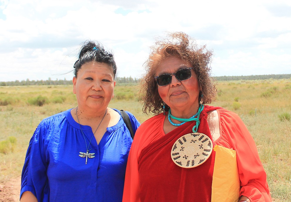 Havasupai tribe representatives, Councilwomen Dinolene Kaska and Juanita Wescogame