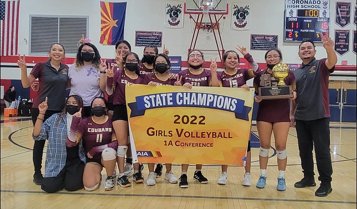 Rock Point volleyball returns for the 2023-24 season after winning the 2022 state championships. (Photo/RPCS)
