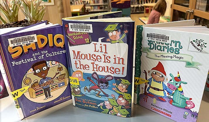 Books on display in Camp Verde Community Library’s children’s section, taken on Saturday, Aug. 7, 2023. (VVN/Vyto Starinskas)