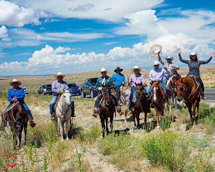 Navajo Technical University students, staff and famiies rode in the second annual trail ride to support higher education Aug. 8-16. (Photo/NTU)