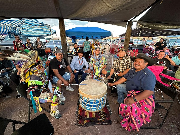 Navajo Nation President Buu Nygren joins others at the kick off of the Central Navajo Fair and Parade Aug. 26. (Photo/OPVP)
