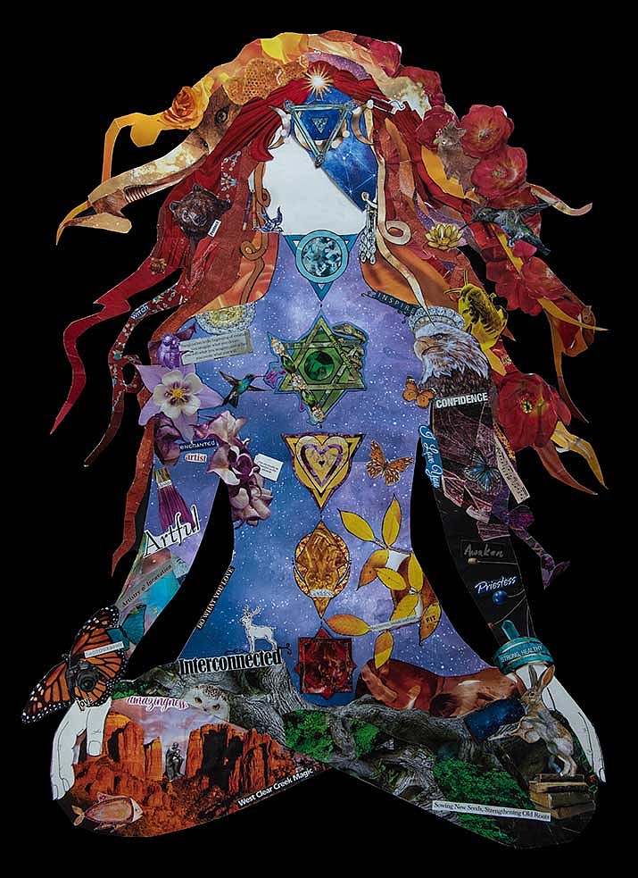 Ashley Darling’s mixed media collage works will be on display among other artists in the Sonic Expressions: Art + Music exhibit at Yavapai College Prescott Art Gallery, from Sept. 1 through 30, 2023. (Courtesy photo)