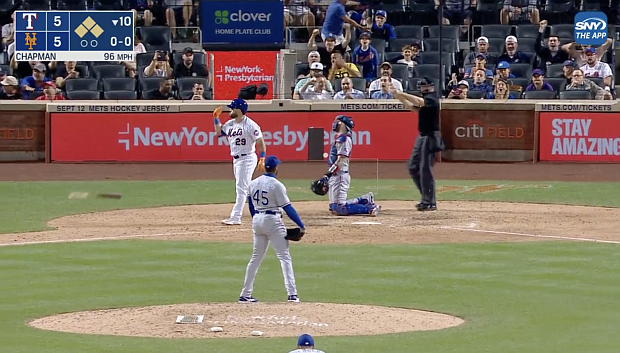 Aroldis Chapman having flashbacks at Minute Maid Park