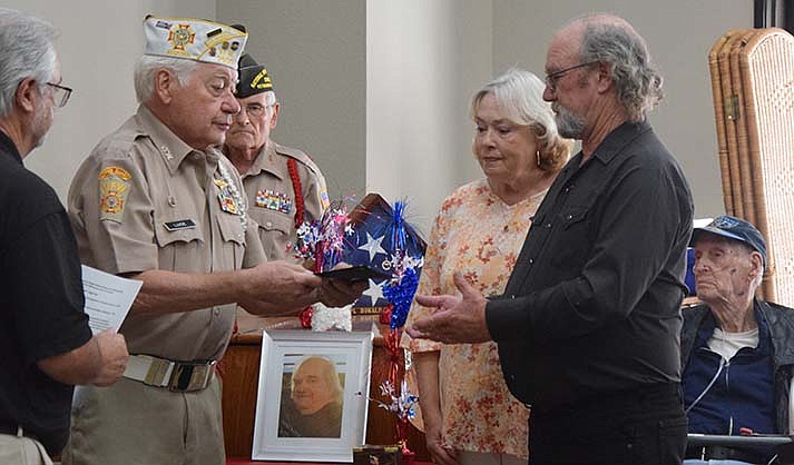 Val ‘Ray’ Brower’s son and daughter-in-law receiving his honors (VVN/ Paige Daniels)