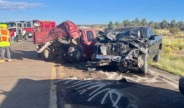 Verde Valley Fire District responded to a four-vehicle crash in a construction zone on Cornville Road Wednesday, Sept. 13, 2023. (VVFD photo)