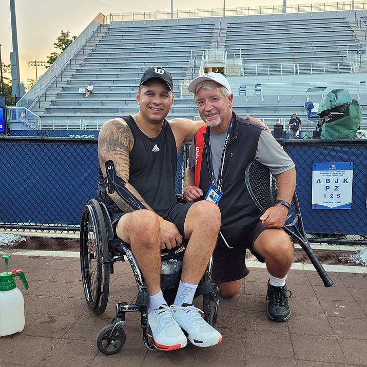 Andrew Bogdanov, left, with Chris Howard at the 2023 U.S. Open. (Chris Howard/Courtesy)