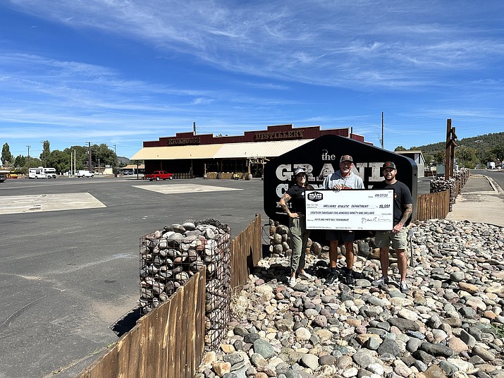 Grand Canyon Brewing + Distillery donated $18,591 to the Williams Athletic Department from proceeds raised during the business’s annual Putts and Pints Golf Tournament. (Submitted photo)