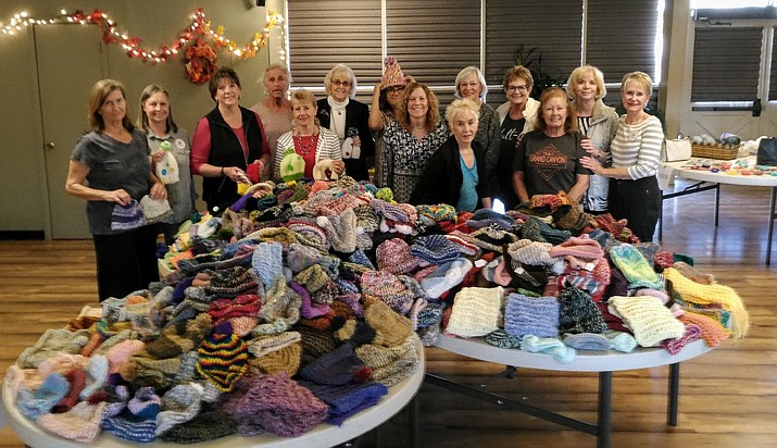 SedonaKind knitters make hundreds of warm hats for local children. (Courtesy photo)