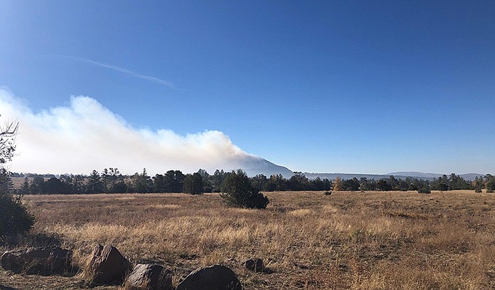 The Maid Fire produced quite a bit of smoke as it burned more than a week in Coconino National Forest. (CNF)