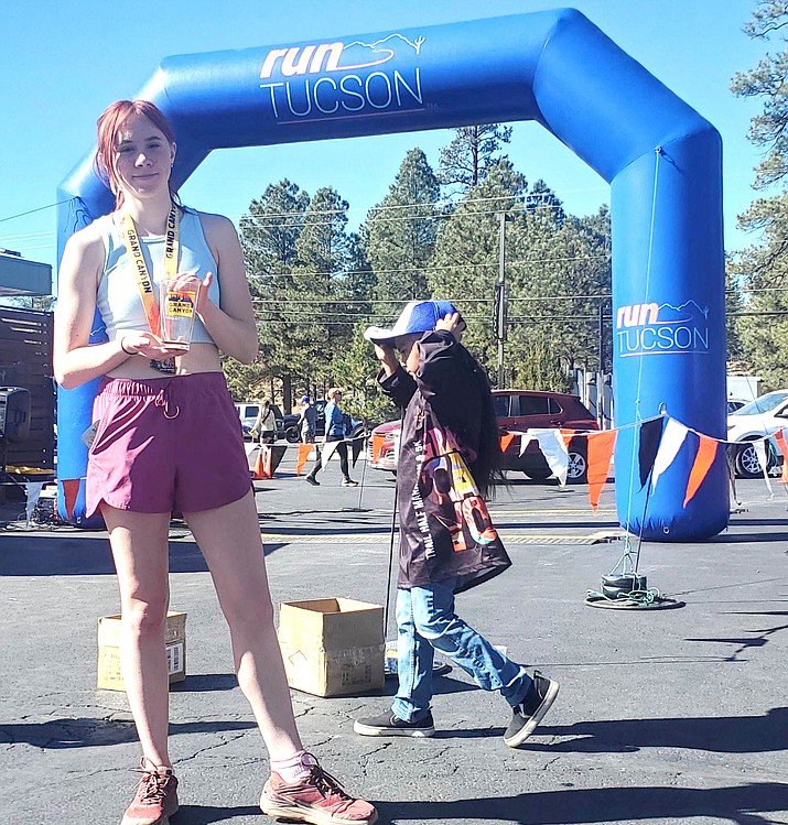 Amelia Walls of Grand Canyon placed 27th in her age group at the Grand Canyon Half Marathon Nov. 4. (Photo/Gideon Hendrix)