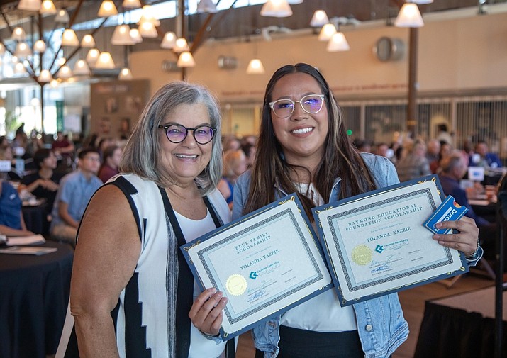 Brenda Silveus, left, with Yolanda Yazzie, right, at the CCC Students First Celebration held Sept. 13. (Photo/CCC)