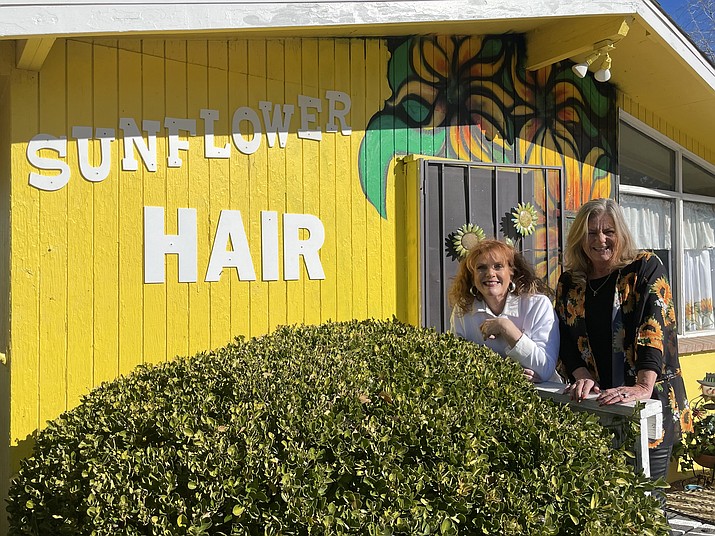 Anna Cain, left, and Elizabeth Ashe opened Sunflower Hair in Prescott Valley Nov. 1. (Jim Wright/Courier)